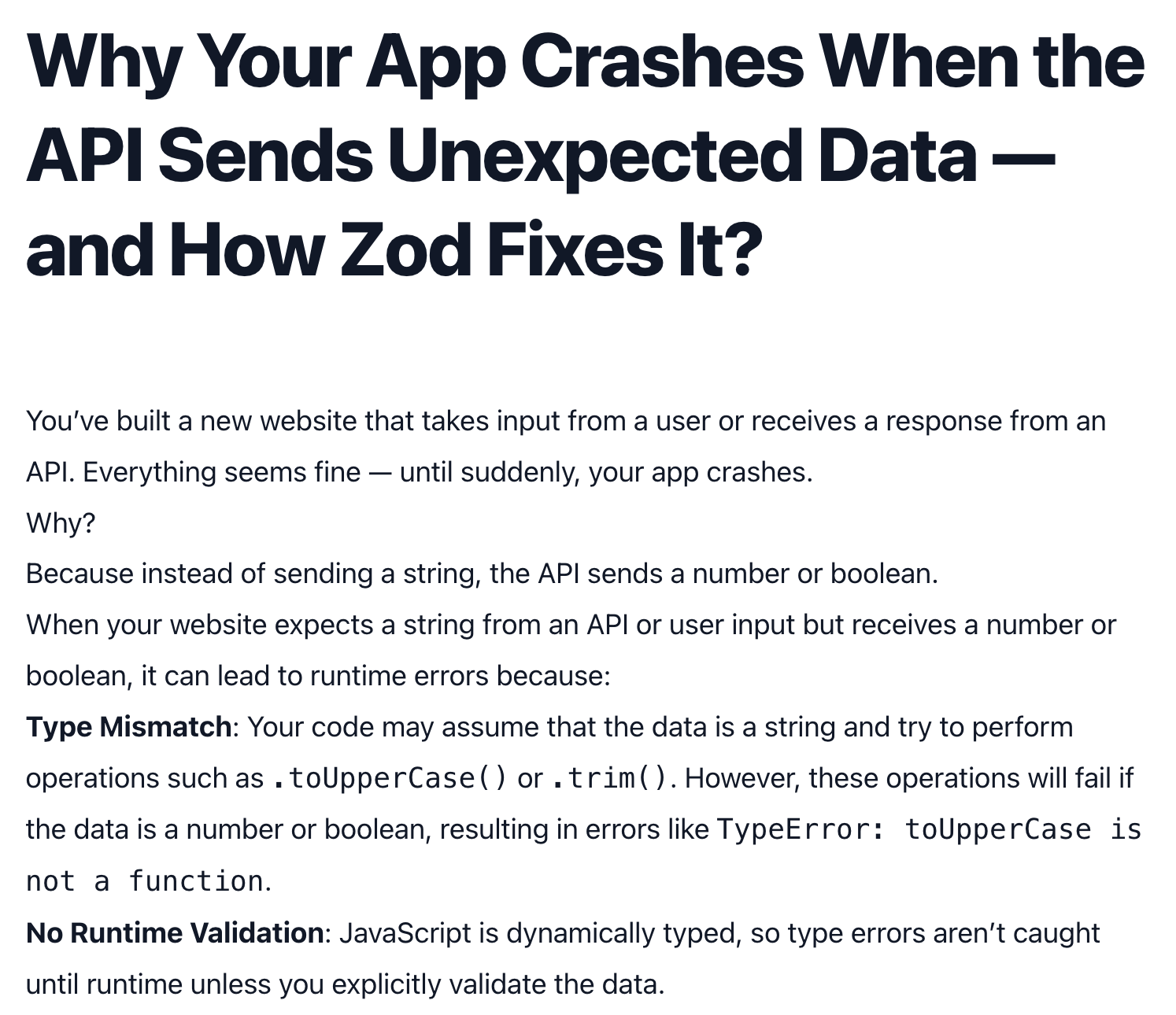 Why Your App Crashes